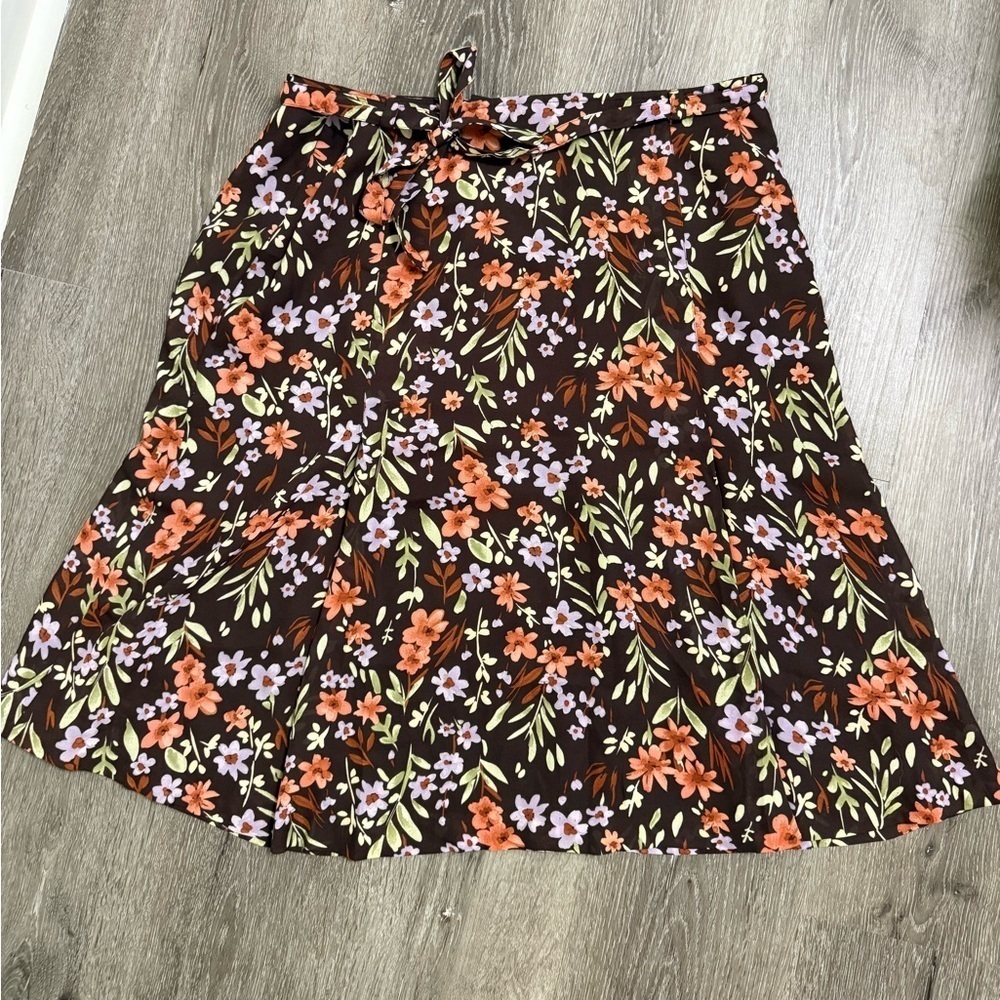 NORTONMCNAUGHTON Y2K Vintage MIDI Skirt All Over Floral Fairy Forest Size 16